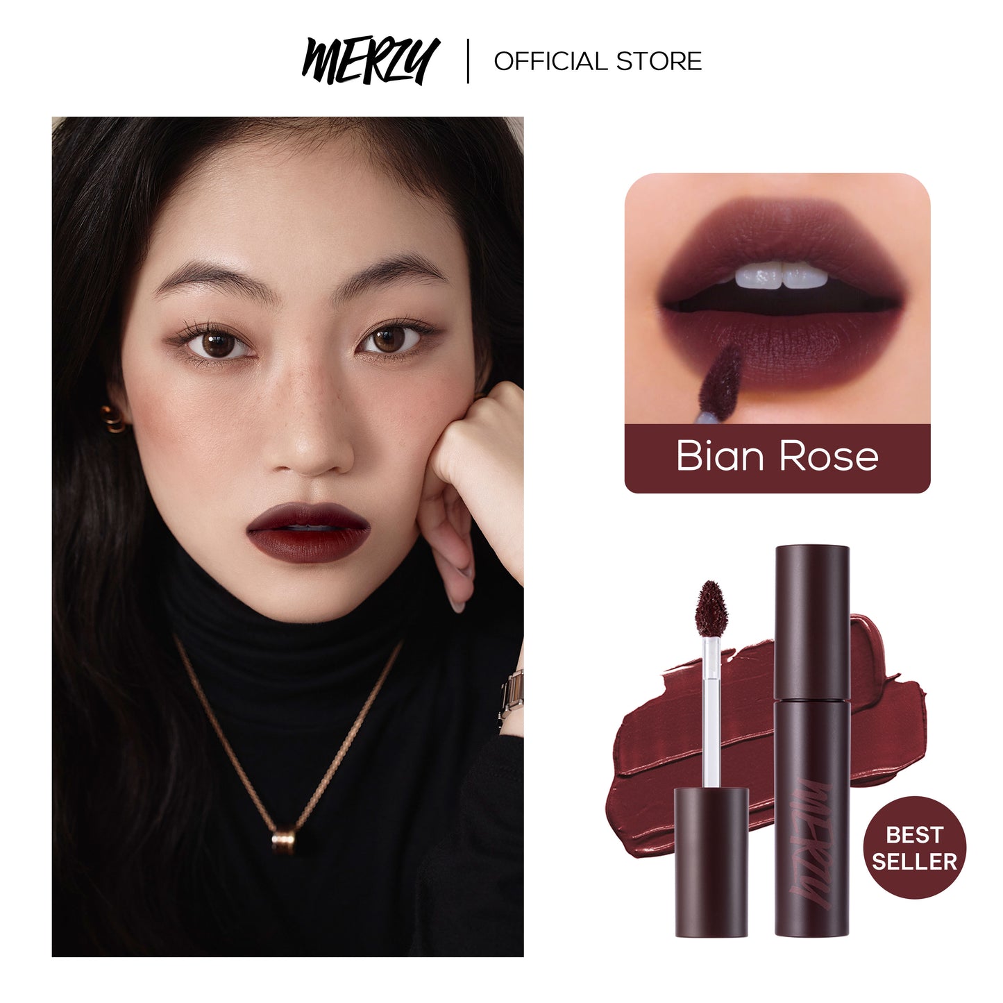 MERZY - Bite The Beat Mellow Tint #M4. Bian Rose