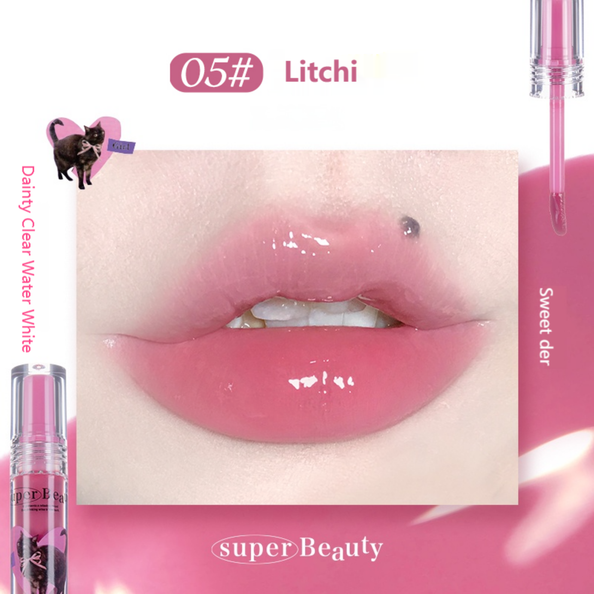 FLORTTE - I Am Super Beauty Lip Gloss Serum #05 Litchi