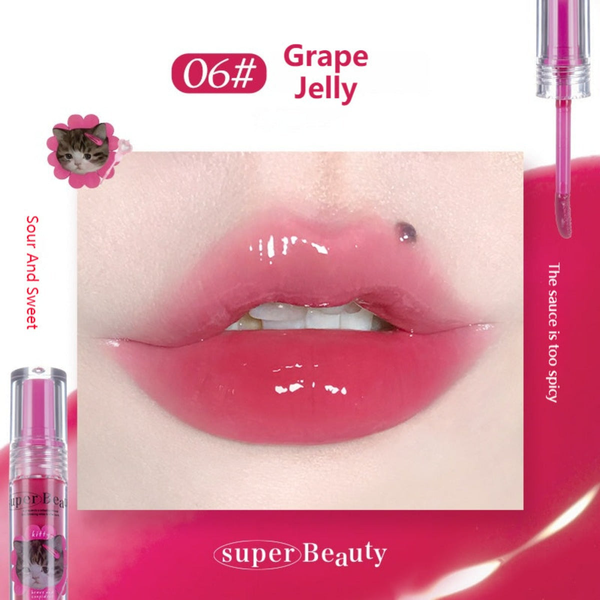 FLORTTE - I Am Super Beauty Lip Gloss Serum #06 Grape Jelly